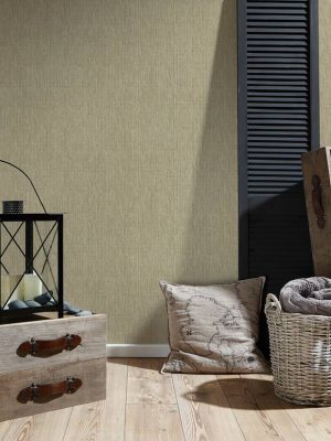 LIVINGWALLS WALLPAPER «UNI, BEIGE, GREY, TAUPE» 386124