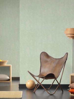 LIVINGWALLS WALLPAPER «UNI, GREEN» 386152