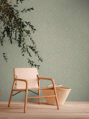 A.S. CRÉATION WALLPAPER «UNI, GREEN» 386392