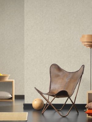 A.S. CRÉATION WALLPAPER «UNI, BEIGE» 386396