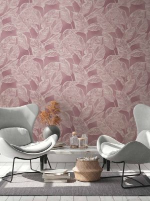 A.S. CRÉATION WALLPAPER «COTTAGE, FLORAL, BEIGE, PINK, PURPLE» 386634
