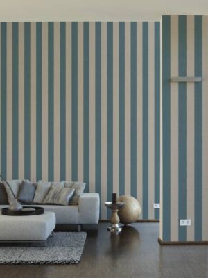 A.S. CRÉATION WALLPAPER «STRIPES, BEIGE, BLUE, BROWN» 386651