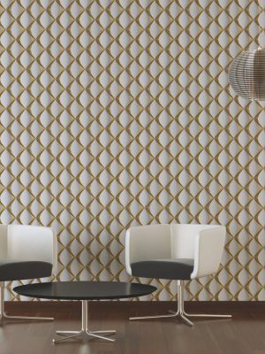 A.S. CRÉATION WALLPAPER «GRAPHICS, 3D, BLACK, GOLD, GREY, WHITE» 386911