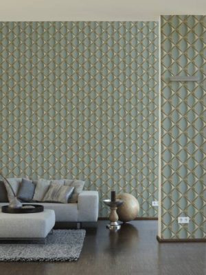A.S. CRÉATION WALLPAPER «GRAPHICS, 3D, BLACK, BLUE, GOLD, GREEN» 386913