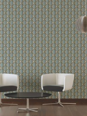 A.S. CRÉATION WALLPAPER «GRAPHICS, 3D, BLACK, BLUE, GOLD, GREEN» 386913