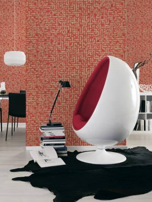 A.S. CRÉATION WALLPAPER «GRAPHICS, GOLD, METALLIC, RED, SILVER» 386954