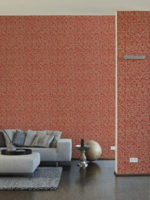 A.S. CRÉATION WALLPAPER «GRAPHICS, GOLD, METALLIC, RED, SILVER» 386954