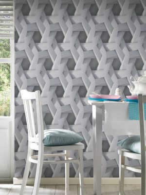 A.S. CRÉATION WALLPAPER «3D, GREY» 387212