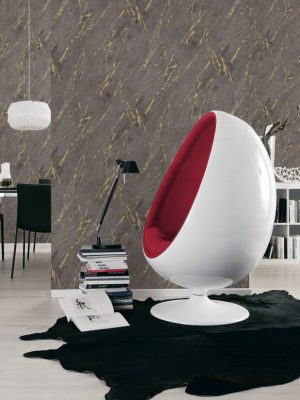 A.S. CRÉATION WALLPAPER «STONE, BLACK, GOLD, METALLIC» 388175