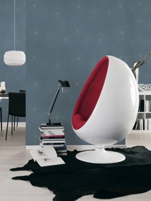 A.S. CRÉATION WALLPAPER «BLUE, METALLIC, SILVER» 388182