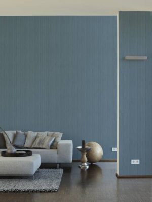 A.S. CRÉATION WALLPAPER «UNI, BLUE, METALLIC, SILVER» 388192