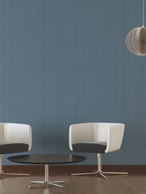 A.S. CRÉATION WALLPAPER «UNI, BLUE, METALLIC, SILVER» 388192