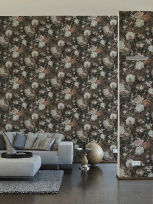 A.S. CRÉATION WALLPAPER «FLORAL, BEIGE, BROWN, CREAM, METALLIC» 388213