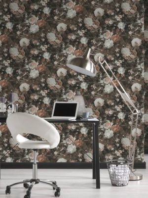 A.S. CRÉATION WALLPAPER «FLORAL, BEIGE, BROWN, CREAM, METALLIC» 388213