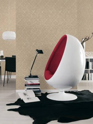 LIVINGWALLS WALLPAPER «GRAPHICS, 3D, BEIGE, METALLIC, YELLOW» 388283