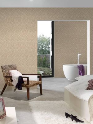 LIVINGWALLS WALLPAPER «GRAPHICS, 3D, BEIGE, METALLIC, YELLOW» 388283
