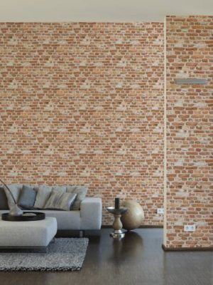 A.S. CRÉATION WALLPAPER «STONE, CREAM, RED» 388291