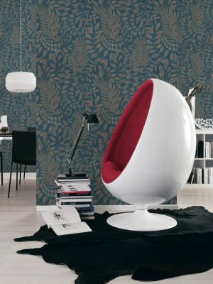 A.S. CRÉATION WALLPAPER «FLORAL, BLUE, BRONZE, METALLIC» 388304