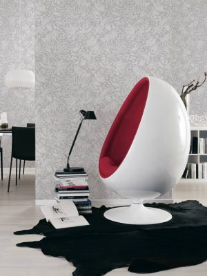 A.S. CRÉATION WALLPAPER «FLORAL, GREY, METALLIC, SILVER» 388312