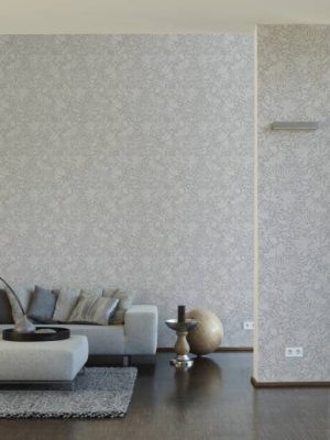 A.S. CRÉATION WALLPAPER «FLORAL, GREY, METALLIC, SILVER» 388312