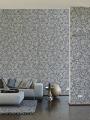 A.S. CRÉATION WALLPAPER «FLORAL, GREY, METALLIC, SILVER» 388314