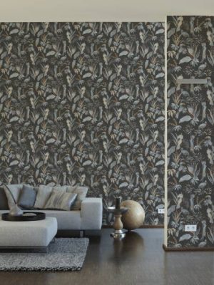 A.S. CRÉATION WALLPAPER «FLORAL, BEIGE, BLACK, GREY» 388983