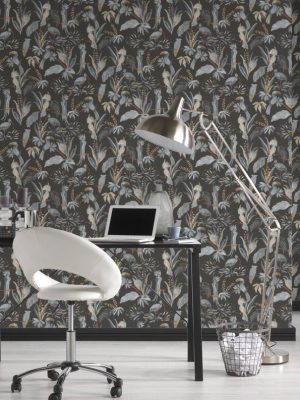 A.S. CRÉATION WALLPAPER «FLORAL, BEIGE, BLACK, GREY» 388983