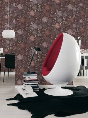 A.S. CRÉATION WALLPAPER «FLORAL, GREY, PINK, RED» 389003
