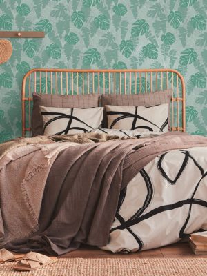 A.S. CRÉATION WALLPAPER «FLORAL, GREEN, METALLIC, SILVER» 389055