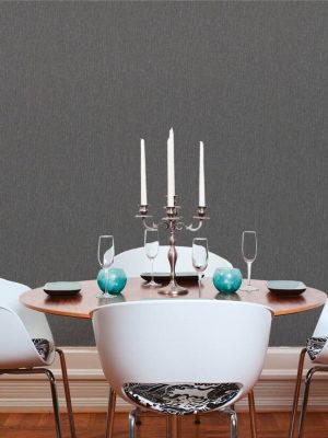 A.S. CRÉATION WALLPAPER «UNI, BLACK, GREY, METALLIC» 390267
