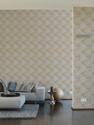 ARCHITECTS PAPER WALLPAPER «BAROQUE, FLORAL, BEIGE, GREY, YELLOW» 390583