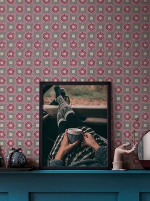 ARCHITECTS PAPER WALLPAPER «BAROQUE, BEIGE, GREY, RED» 390602