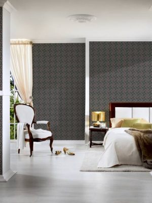 ARCHITECTS PAPER WALLPAPER «BAROQUE, BLACK, GREEN, RED» 390611