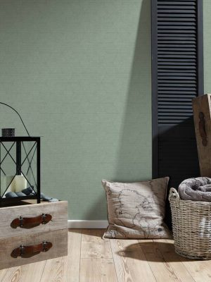A.S. CRÉATION WALLPAPER «GRAPHICS, GREEN, WHITE» 390913