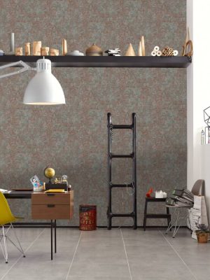 LIVINGWALLS WALLPAPER «UNI, BROWN, GOLD, GREEN, METALLIC» 391101