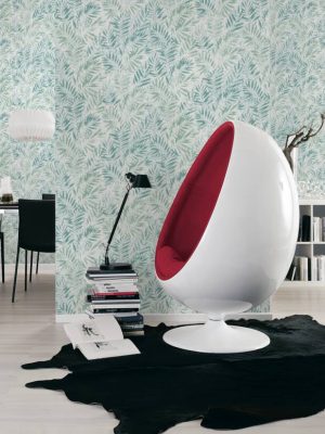 LIVINGWALLS WALLPAPER «FLORAL, GREEN, WHITE» 391201