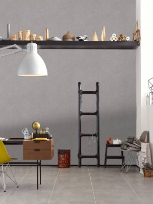 LIVINGWALLS WALLPAPER «GRAPHICS, GREY, METALLIC, SILVER» 391772