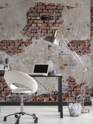 LIVINGWALLS WALLPAPER «BLACK, GREY, RED» 392351
