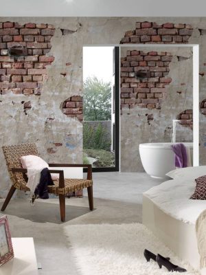 LIVINGWALLS WALLPAPER «BLACK, GREY, RED» 392351