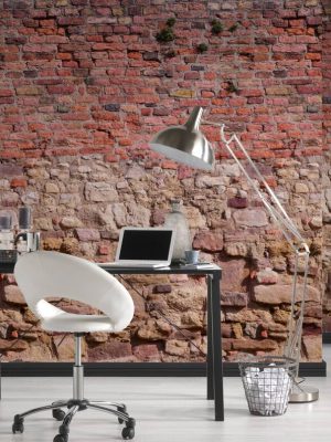 LIVINGWALLS WALLPAPER «GREY, RED» 392461