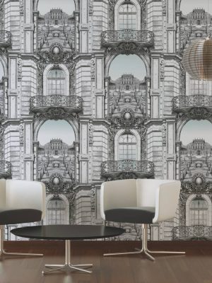 LIVINGWALLS WALLPAPER «BLACK, WHITE» 393111