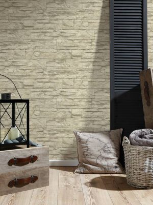 A.S. Création Wallpaper «Stone, Beige, Cream» 707130