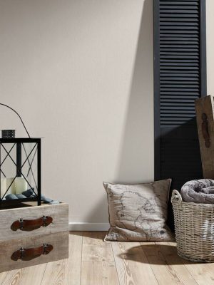 Livingwalls Wallpaper «Uni, White» 747914