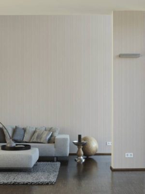 A.S. Création Wallpaper «Stripes, Beige, Cream, White» 765673