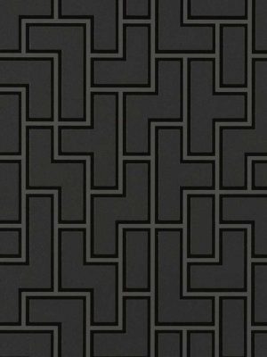 crna geometrijska tapeta za zid