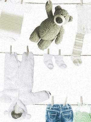 bela decija tapeta za zid