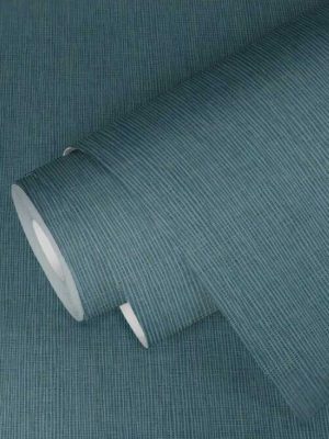 plava jednobojna tapeta za zid