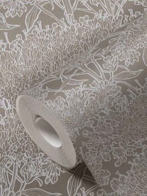 siva cvetna tapeta za zid