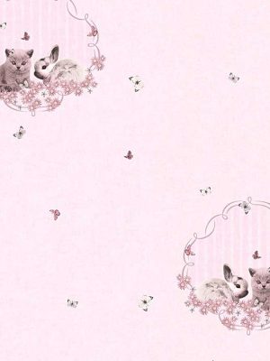 roza decija tapeta za zid