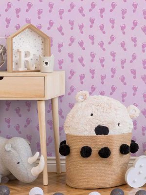 roza dečija tapeta za zid